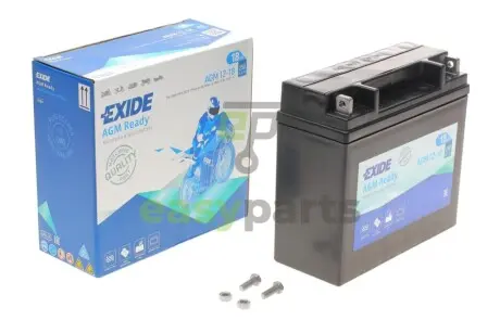 Акумуляторна батарея 18Ah/250A (181x77x167/+R/B0) (AGM) (мото) EXIDE AGM12-18