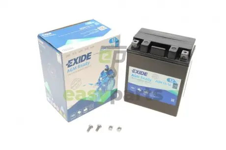 Акумуляторна батарея 14Ah/210A (134x89x164/+R/B0) (AGM) (мото) EXIDE AGM12-14