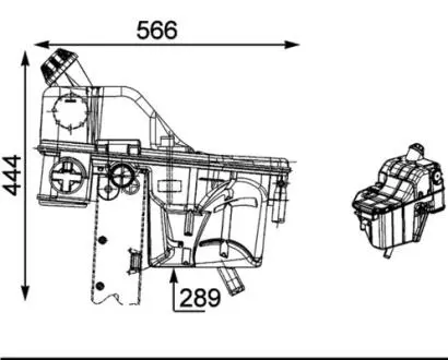 Бачок расширительный, MB ACTROS 96-03/SK 87-96 MAHLE / KNECHT CRT 34 000S