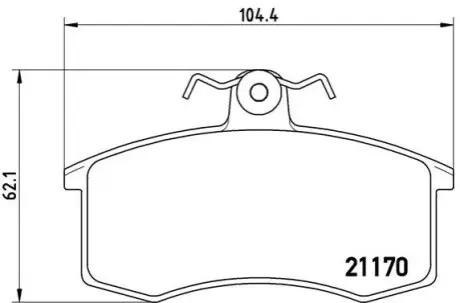 Комплект гальмівних колодок з 4 шт. дисків BREMBO P41003