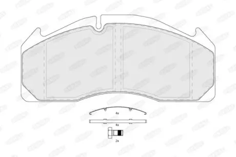 Комплект гальмівних колодок, дискове гальмо BERAL BCV29125TK (фото 1)
