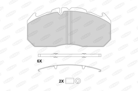 Комплект тормозных колодок, дисковый тормоз BERAL 2921028004145504