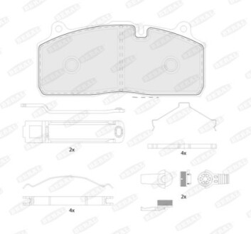 Комплект тормозных колодок, дисковый тормоз BERAL BCV29274TK