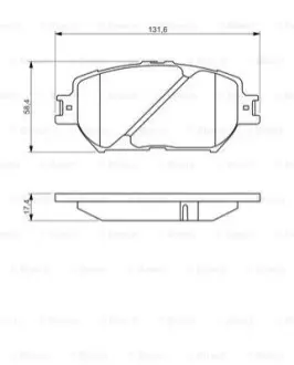 Колодки гальмівні (передні) Lexus GS 05-11/IS III 13- BOSCH 0986494418