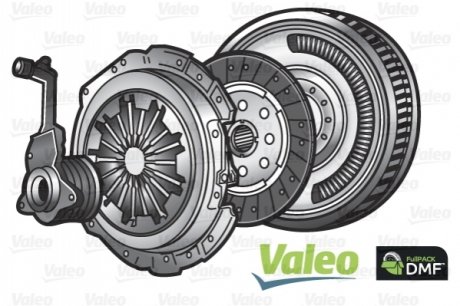 Демпфер + комплект зчеплення Fiat Doblo 1.6D/Opel Combo 2.0 CDTI 10- (+вижимний) Valeo 837456