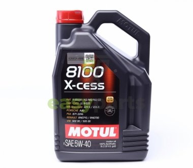 Олива моторна 8100 X-cess Gen2 5W-40, 5л. MOTUL 368206 / 102870
