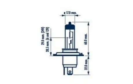Автолампа H4 LL 12V 60/55W P43t-38 NARVA 48889