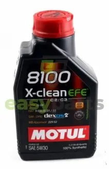 Олива двигуна синтетична 5w30 8100 X-clean EFE 1л MOTUL 814001 / 109470