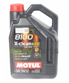 Олива моторна 8100 X-Clean EFE 5W-30, 5л. MOTUL 814051 / 109471