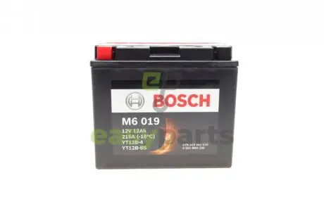 Акумулятор сухозаряджений AGM 12AH 215А BOSCH 0092M60190 (фото 1)