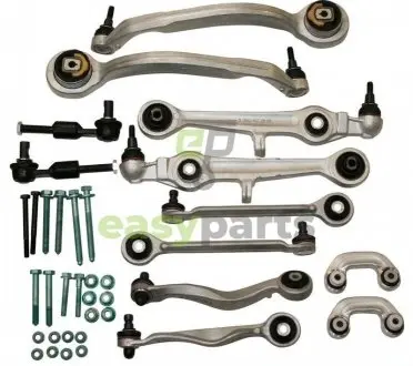 VW К-кт важелів+тяги стаб.+наконечн. Passat,AUDI A4,A8 1.8-6.0 00- JP GROUP 1140103810