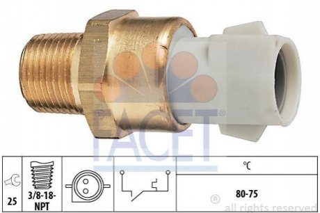 Термовыключатель, вентилятор радиатора FACET 7.5052 (фото 1)