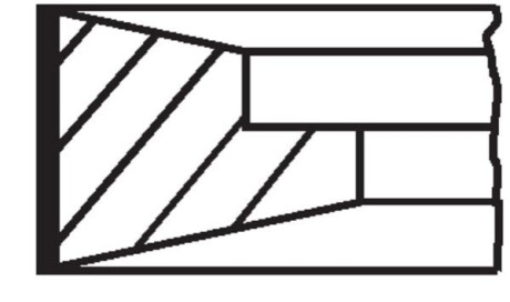 Кільця поршневі (1cyl) R.V.I., VOLVO MAHLE / KNECHT 099 RS 00127 0N0 (фото 1)