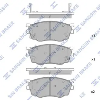 Гальмівні колодки дискові передні Hi-Q (SANGSIN) SP1529
