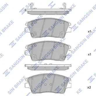 Тормозные колодки дисковые передние Hi-Q (SANGSIN) SP1844