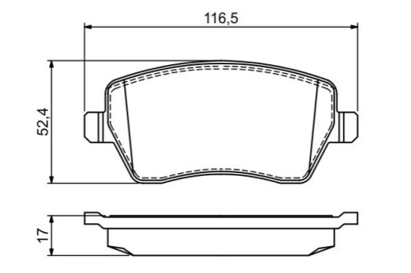 Тормозные колодки дисковые передние BOSCH 0986495452 (фото 1)