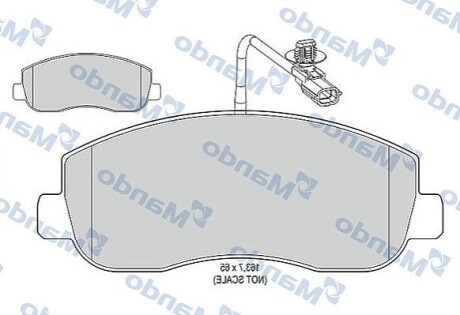 Тормозные колодки дисковые передние MANDO MBF015042