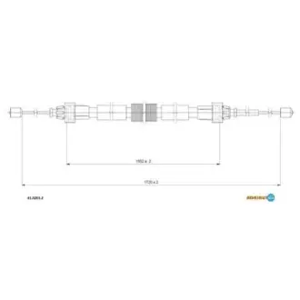RENAULT трос заднього гальма Duster 10- 4X2 ADRIAUTO 41.0201.2