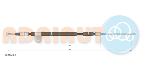 Трос ручного гальма ADRIAUTO 35.0238.1