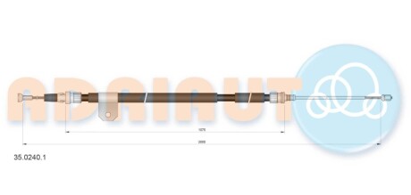 Трос ручного гальма ADRIAUTO 35.0240.1