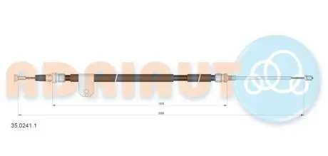 Тросик стоянкового гальма ADRIAUTO 35.0241.1