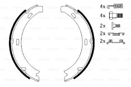 DB щоки ручного гальма W210 BOSCH 0986487584