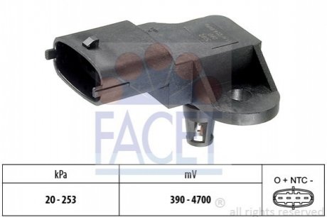 Датчик давления воздуха Opel Combo 1.4 i 12-> FACET 10.3092 (фото 1)