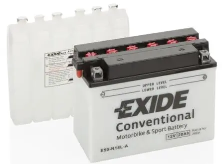 Фото акумулятор кислотний 20Ah 260A EXIDE E50-N18L-A Акумулятор кислотний 20Ah 260A EXIDE E50-N18L-A