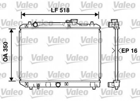 Радіатор, охолодження двигател Valeo 732750 (фото 1)