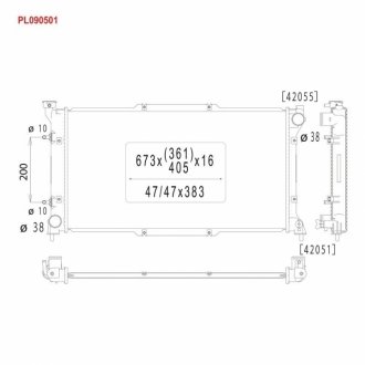 Радіатор охолодження двигуна KOYORAD PL090501