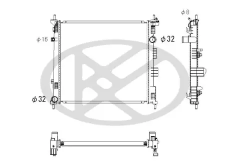Радіатор охолодження двигуна KOYORAD PL022907