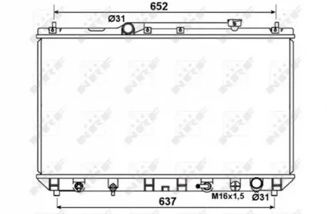Радіатор охолодження двигуна NRF 53374
