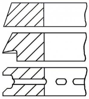 Комплект поршневых колец 0.50 GOETZE 08-990707-00 (фото 1)
