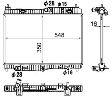 Радиатор охлаждения двигателя MAHLE / KNECHT CR 1896 000S