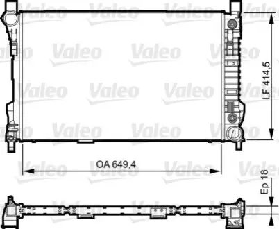 Радиатор системы охлаждения Valeo 735144