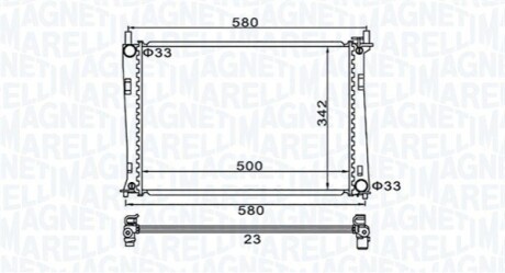 Радиатор системы охлаждения MAGNETI MARELLI 350213152600