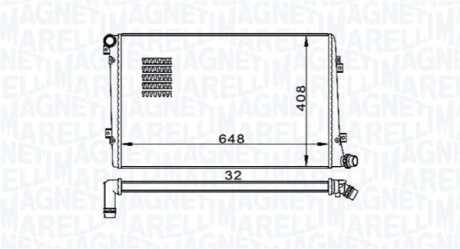 Радиатор системы охлаждения MAGNETI MARELLI 350213157300