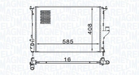 Радиатор системы охлаждения MAGNETI MARELLI 350213160900