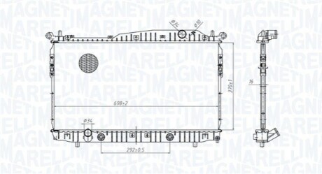 Радиатор системы охлаждения MAGNETI MARELLI 350213179600