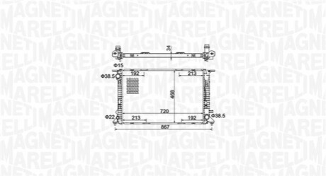 Радиатор системы охлаждения MAGNETI MARELLI 350213195800 (фото 1)