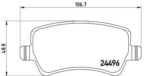Гальмівні колодки зад. Ford Galaxy/S-Max 06-15 (TRW) BREMBO P86021