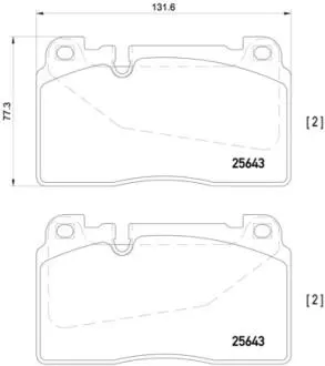 Комплект гальмівних колодок з 4 шт. дисків BREMBO P85123