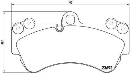 Тормозные колодки дисковые BREMBO P85069