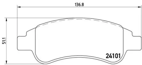 Тормозные колодки дисковые BREMBO P61082 (фото 1)