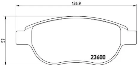 Гальмівні колодки пер. Berlingo/Partner 01-/Doblo 03- BREMBO P61068