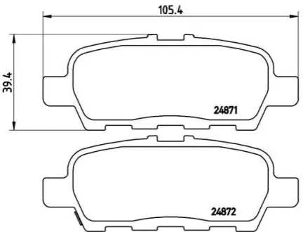 Гальмівні колодки дискові BREMBO P56068