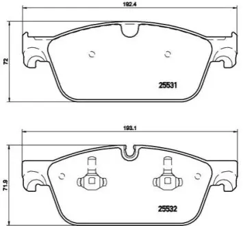 Гальмівні колодки пер. MB W166/X166 11- (Teves) BREMBO P50102