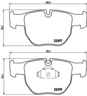 Колодки тормозные дисковые BREMBO P44012