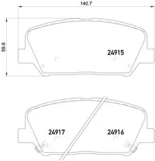 Гальмівні колодки дискові BREMBO P30065