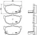 Гальмівні колодки дискові перед. Honda Accord Ii, Prelude Iii Hyundai Accent, Accent I, Lantra I, Pony, Pony / Excel, S 1.3-2.0 09.83-01.00 BREMBO P30003 (фото 1)